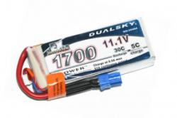   Dualsky EX 1700mAh 3S1P 11.1V, 5C charge (XP17003EX) 